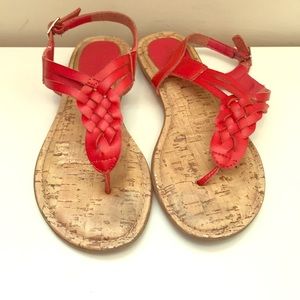 Red sandals